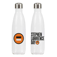500ml Premium Water Bottle- White with Black Text and Logo